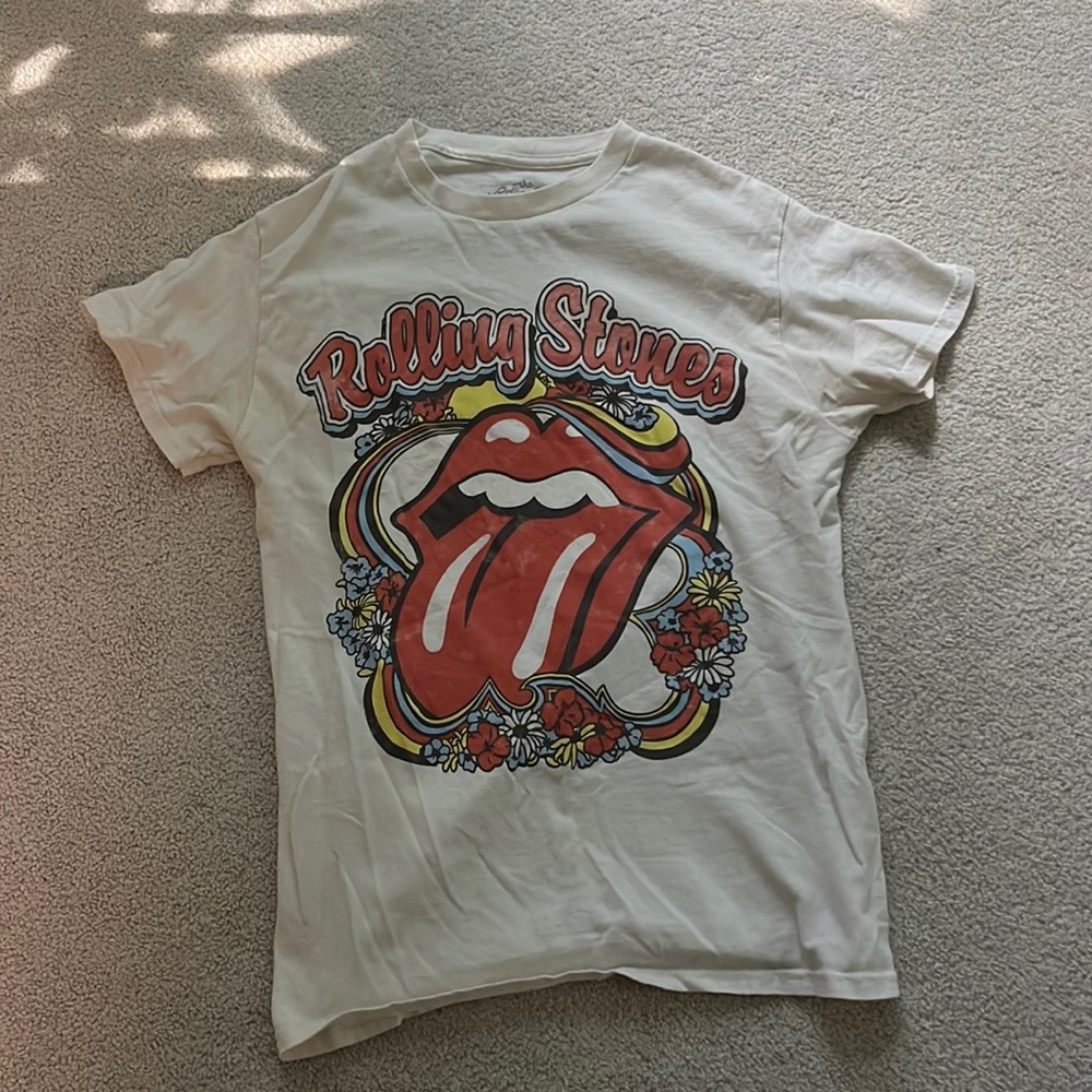 Graphic tee with Rolling Stones design Beige colored - Size SMALL